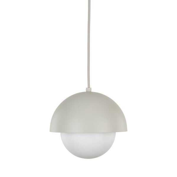 Hängeleuchte Glas Metall Ø 17 cm Beige Weiß G9 Kugel Schirm