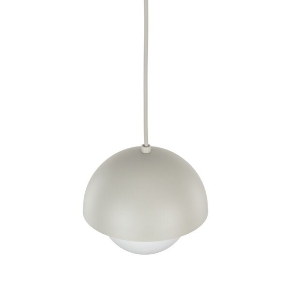 Hängeleuchte Glas Metall Ø 17 cm Beige Weiß G9 Kugel Schirm
