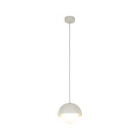 Hängeleuchte Glas Metall Ø 17 cm Beige...