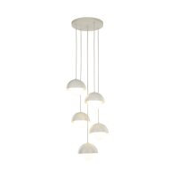 Hängelampe Metall Glas G9 H: max. 1,4 m Beige...