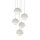 Hängelampe Metall Glas G9 H: max. 1,4 m Beige Weiß 5-flammig