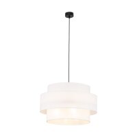 Pendelleuchte Stoff Weiß Ø 50 cm H: max. 160...