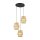 Pendelleuchte Jute Metall E27 H: max 145cm 3-flammig Boho