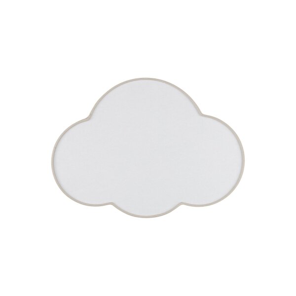Kinderzimmer Wolkenlampe Beige Weiß Leinen B: 43 cm 2x E27