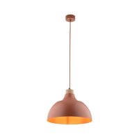 Hängelampe Metall Holz Ø 34 cm rund H: max....