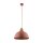 Hängelampe Metall Holz Ø 34 cm rund H: max. 170 cm Rot E27