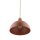 Hängelampe Metall Holz Ø 34 cm rund H: max. 170 cm Rot E27