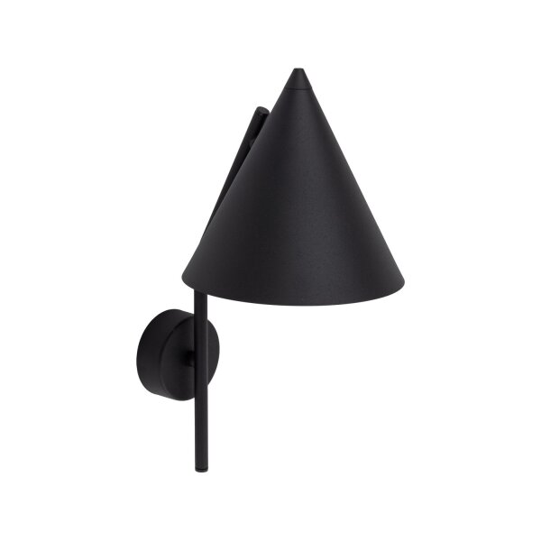 Wandleuchte Metall Schwarz H: 38 cm E27 Retro Design