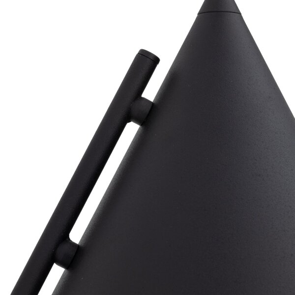 Wandleuchte Metall Schwarz H: 38 cm E27 Retro Design