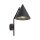 Wandleuchte Metall Schwarz H: 38 cm E27 Retro Design