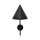 Wandleuchte Metall Schwarz H: 38 cm E27 Retro Design