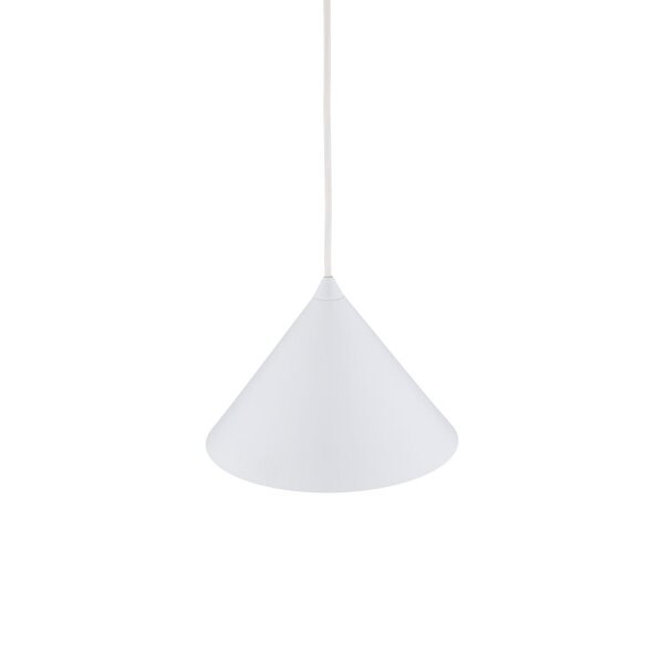 Hängeleuchte Metall E27 D: 19 cm rund H: max. 155 cm Weiß