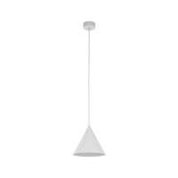 H&auml;ngeleuchte Metall E27 D: 19 cm rund H: max. 155 cm Wei&szlig;