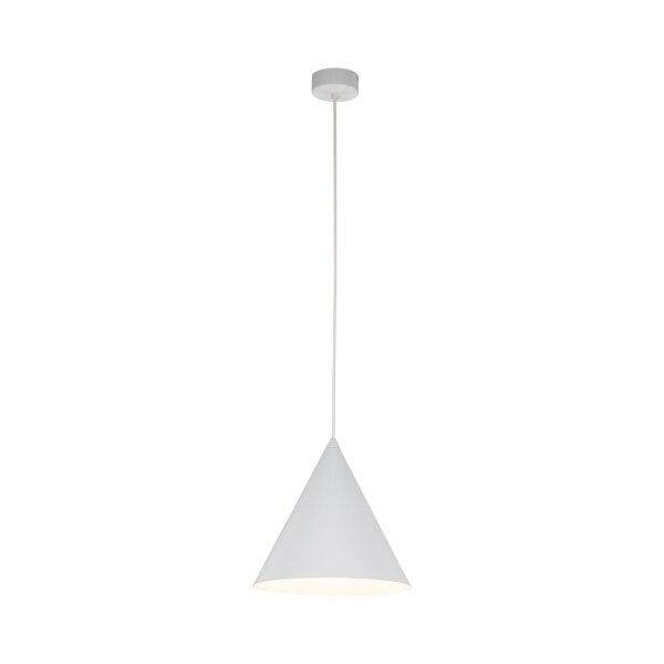 Pendelleuchte Weiß Metall Ø 25 cm H: max. 160 cm E27 Retro