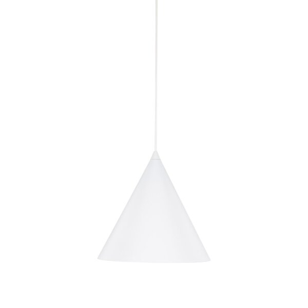 Pendelleuchte Weiß Metall Ø 25 cm H: max. 160 cm E27 Retro
