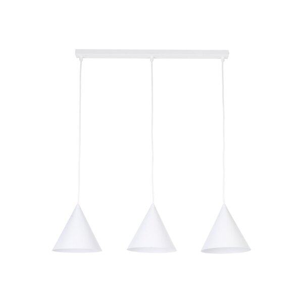 Hängeleuchte 3-flammig Metall L: 75 cm Weiß E27 CODY