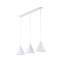 Hängeleuchte 3-flammig Metall L: 75 cm Weiß...