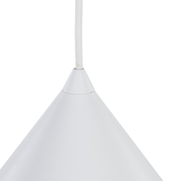 Hängelampe Metall Weiß Ø 50 cm H: max. 170 cm E27 Retro