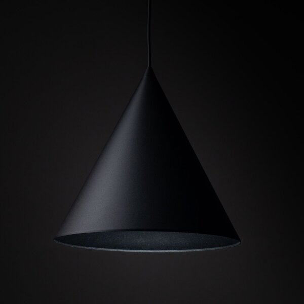 Schwarze Pendelleuchte Metall E27 Ø 32 cm H: max. 165 cm