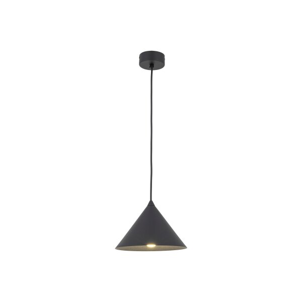Hängelampe Schwarz rund Ø 21 cm E27 Retro Metall CODY