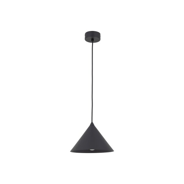 Hängelampe Schwarz rund Ø 21 cm E27 Retro Metall CODY