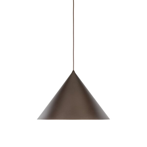 Pendelleuchte Metall Ø 50 cm rund H: max 170 cm Braun E27