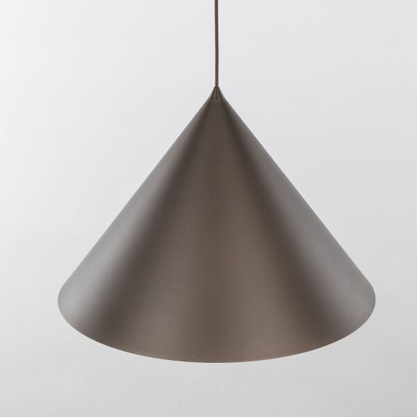 Pendelleuchte Metall Ø 50 cm rund H: max 170 cm Braun E27