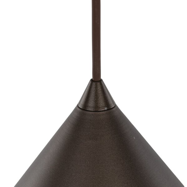 Pendelleuchte Metall Ø 50 cm rund H: max 170 cm Braun E27