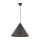 Pendelleuchte Metall Ø 50 cm rund H: max 170 cm Braun E27