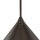 Pendelleuchte Metall Ø 50 cm rund H: max 170 cm Braun E27