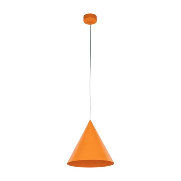 Pendelleuchte Metall Ø 25 cm H: 160 cm verstellbar Orange E27