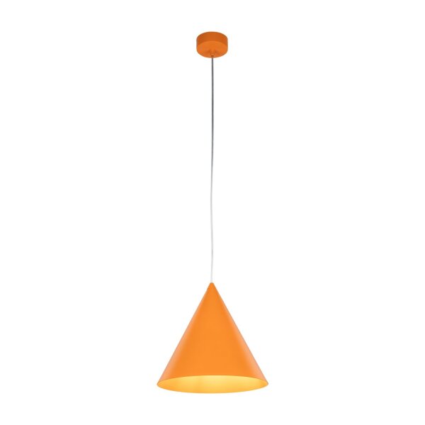 Pendelleuchte Metall Ø 25 cm H: 160 cm verstellbar Orange E27