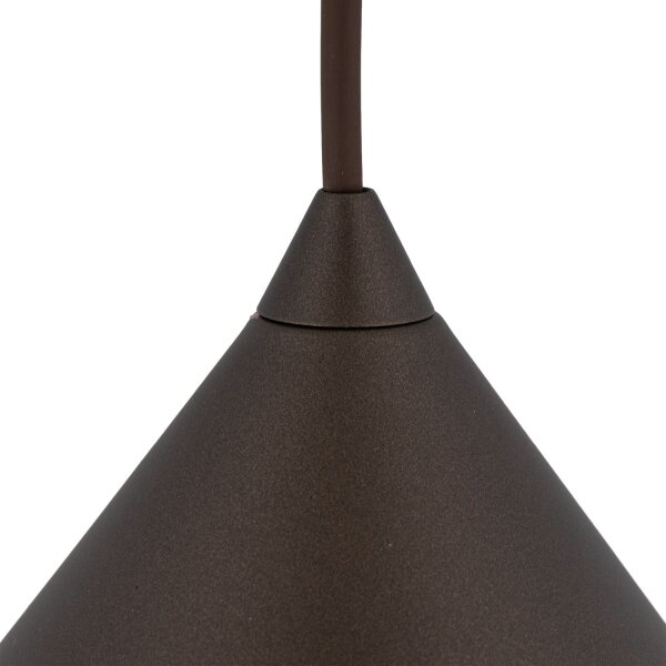 Hängelampe Braun Ø 19 cm H: max. 155 cm verstellbar Metall E27