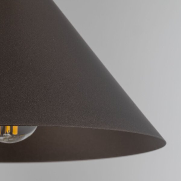 Hängelampe Braun Ø 19 cm H: max. 155 cm verstellbar Metall E27