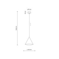 Pendelleuchte Metall Ø 19 cm verstellbar Orange E27