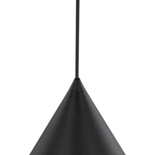 Hängelampe Schwarz Metall Ø 25 cm H: max. 160 cm E27