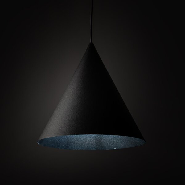 Hängelampe Schwarz Metall Ø 25 cm H: max. 160 cm E27