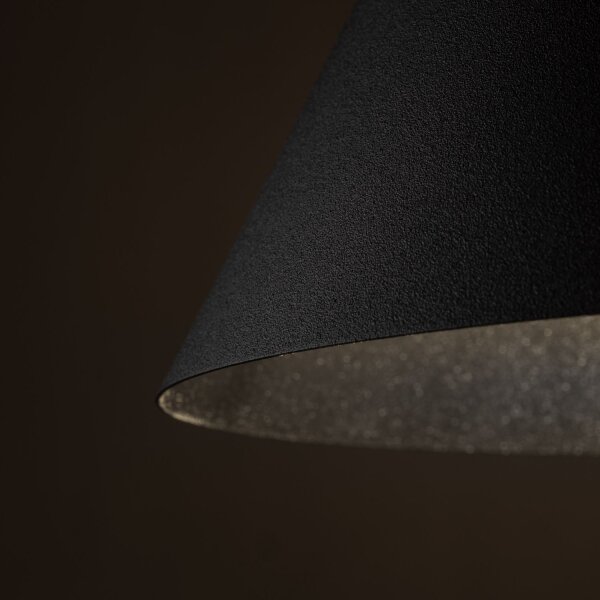 Hängelampe Schwarz Metall Ø 25 cm H: max. 160 cm E27
