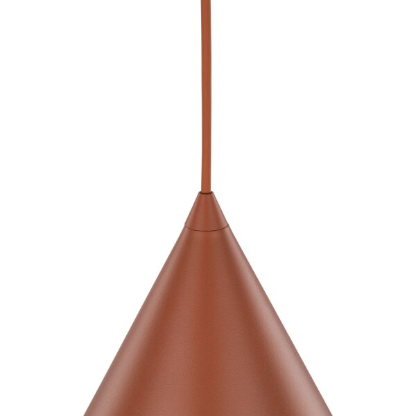 Hängeleuchte Metall Ø 32 cm H: max. 165 cm Rot Retro E27