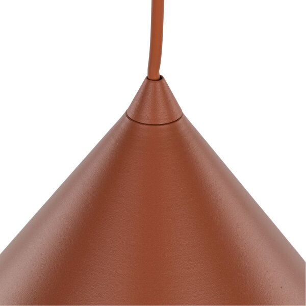Hängeleuchte Retro Ø 50 cm H: max. 170 cm verstellbar E27 Rot