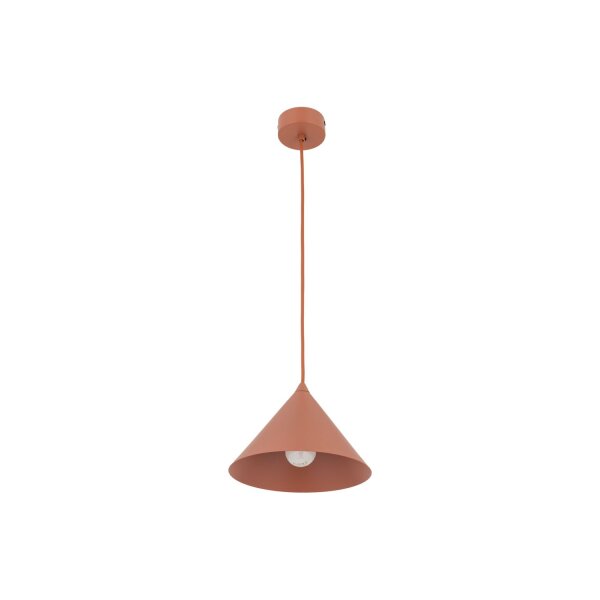 Pendelleuchte Metall Ø 19 cm H: max. 155 cm Rot E27 Retro