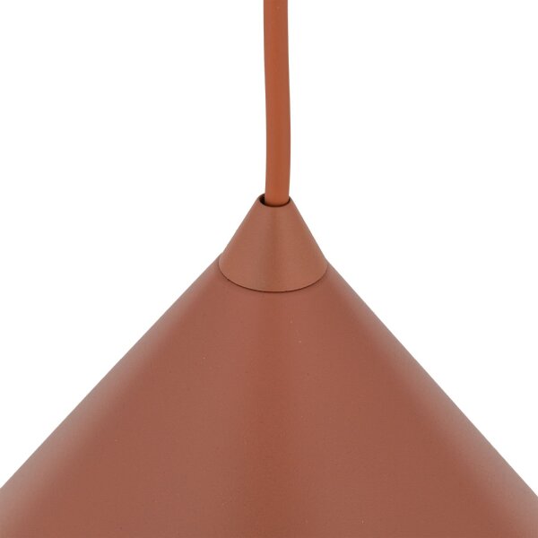 Pendelleuchte Metall Ø 19 cm H: max. 155 cm Rot E27 Retro