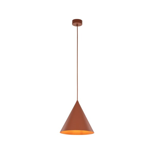 Hängelampe Metall Rot Ø 25 cm H: max. 160 cm E27 Retro