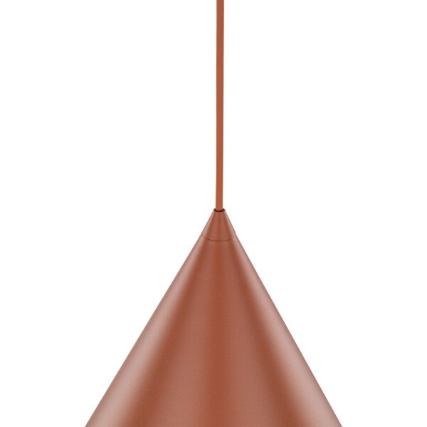 Hängelampe Metall Rot Ø 25 cm H: max. 160 cm E27 Retro