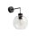 Wandlampe Kugel Schirm Glas E27 H: 28 cm B: 18 cm KALETE