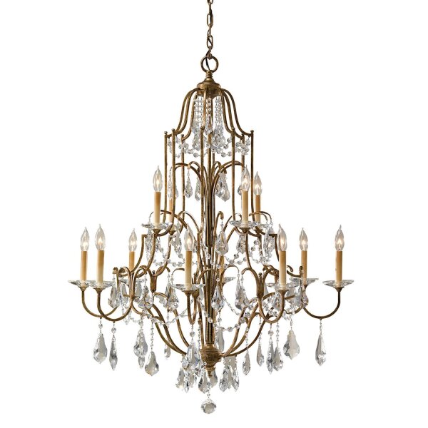 Lüster CANDELA 14 Bronze Antik Ø93cm 12xE14 Barock