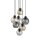 Hängelampe Rauchglas H: max. 140 cm verstellbar 7x E27