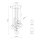 Pendelleuchte Rauchglas H: max. 140 cm verstellbar 9x E27