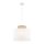Pendelleuchte Stoff Jute E27 Ø 38 cm H: max. 1,7 m Weiß Natur