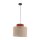 Hängelampe rund Ø 20 cm H: max. 170 cm E27 Jute Stoff